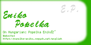 eniko popelka business card